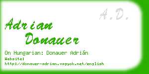 adrian donauer business card