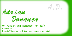 adrian donauer business card